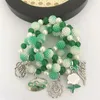 Fio feito à mão grêmio feminino branco verde elos inc rosa letra elipse pingente pérola pulseira joia feminina 2023 acessórios