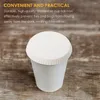 Dinnerware Sets 100 Pcs Paper Cup Lid Cover Cafe Tops Caps S Glasses Disposable Travel