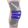 Professionelles Knieschutzpolster, Beinstütze, Kompressionsmanschette mit seitlichen Stabilisatoren, Silikon-Patella-Gel-Pad, Federstütze, Sicherheit, schützendes Kniepolster