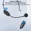 Mikrofoner 2.4G huvudmonterad trådlös mikrofonplugg Spela Lärarkonferens Tal Högtalare Mic System med mottagare