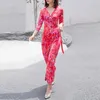 Robes décontractées printemps été automne Vestidos Robe pour femmes demi manches Unique croix Wrap Maxi soleil Robe Ete Femme 2023 tendance