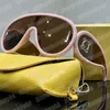 Sunglasses Designer Luxury Oversized Sun Glasses Lady Visor Mask Wave Frame Sunglass Sun-proof Eyeglasses Mens Eyewear Goggle Fashion Glass with Box