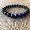 Strand Natural Lava Stone Blue Lapis Lazuli для женщин мужчины эфирные диффузоры браслет модные украшения