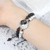 Strand 2Pcs/Set Adjustable Dragon Tai Chi Gossip Couple Bracelets Natural 6mm Beads Yin Yang Bangles Fashion Friendship Jewelry Gifts