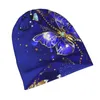 Berets Bright Butterfly Print Bike Riding Hat Cancer Headwear Knitted Hats Baggy Slouchy Cap For Adults Women Men