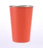 Bicchiere a parete singola in acciaio inossidabile Tazze da 17 once / 500 ml Boccale da birra Tazza da caffè Bicchiere da acqua Taglie complete Riutilizzabile all'ingrosso