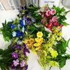 Decorative Flowers 2 Bunches Outdoor Home Decor Party 28 Heads Fake Flower Bouquet Artificial Silk Chamomile Bunch