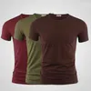 T-shirt da uomo 3 pezzi T-shirt da uomo T-shirt da uomo Tendenze della moda Fitness Tshirt 2023 Nuova estate O Collo manica corta B01389 J230602