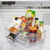 Butelki do przechowywania pojemniki na żywność organizator spiżarni przezroczystą organizację kuchenną dla zwierząt lodówkowych torebek przyprawowy