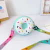 Plecaki okrągłe pączki torba crossbody Dziewczyna Dziewczyna na ramię Regulowany pasek wakacyjny Podróż Rainbow Printed Pocket Pakiet 230601