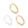 50% rabatt designer smycken armband halsbands ring par spegel par hip hop octagonal ring