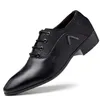 Sapatos masculinos de couro sapatos sociais para todos os gostos sapatos casuais absorventes de choque resistentes ao desgaste sapatos masculinos grandes 38-48