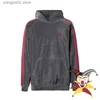 Men's Hoodies Sweatshirts Dark Grey Velvet Needles Hoodie Men Women Oversized Red Embroidery Butterfly AWGE Pullover T230602