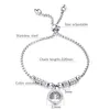 Incrustation d'acier au titane Bracelets en cristal de diamant Bracelet arbre de vie en acier inoxydable Bracelet femme réglable