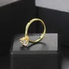 Bandringe Classic 1 Kristall Ehering für Frauen Zirkonia Gold Farbe Verlobung Jahrestag Vorschlag Ehering Schmuck R174 J230602