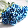 Decorative Flowers Flannel Simulation Flower Rose Living Room Table Decor Fake Ornaments Wedding Shooting Props Valentine's Day DIY