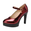 Качественные женские туфли насосы заостренные ноги офисные леди насосы патентная кожа сексуальные высокие каблуки женская свадебная обувь плюс размер 32-43