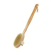 Wooden Cleansing Brushes Natural Bristle Body Brushes Massager Bath Shower Brush Long Handle Back Spa Scrubber