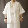 Vêtements de nuit pour hommes Pyjamas pour hommes Kimono japonais Costume Casual Accueil Sous-vêtements Printemps Obèse Grand