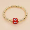 Go2boho Evil Eye 18K Gold Plated Beaded Bracelet Strand Stretch Women Jewelry High Quality Fashion Jewellery Gift 2023 New In