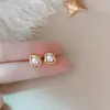 Stud Prachtige Parel Oorbellen voor Vrouwen Spiraal Bloem Oorbel Engagement Sieraden Verjaardagsfeestje Gift Mujer