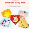 Bibs Burp Cloths 5pcsset Baby Триуголь