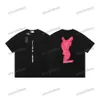 xinxinbuy men designer tee t shart 23ss破壊された文字パターンプリント半袖コットン