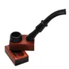 Smoking Pipes New Handmade Free Style Ebony Pipe with Detachable Filter and Curved Handle Cigarette Accessories