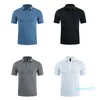 LU LU LEMONS Hochwertige Arbeitsuniform, Business, Fitnessstudio, Baumwolle, dick, einfarbig, Golf-Poloshirt für Herren mit individuellem Muster