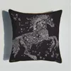 Cheval Fleur Coussin Couvre 18x18 Taie d'oreiller Ferme Taie d'oreiller Coussin Carré pour Salon Canapé Canapé Lit Maison Extérieur Intérieur Décoratif