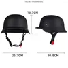 Motorcykelhjälmar Retro Hjälm German Style Casco Moto Men Motorcykel Riding Breattable Half Capacete de Masculino