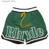 Men's Shorts Mesh Rhude Vintage Shorts Men Women Long Drawstring Breeches T230602