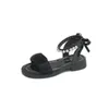 Sandalen für Kinder für Mädchen, Sommer, süß, offene Spitze, Perle, Kindermode, niedriger Absatz, alle Spielshows, Spitze, Party 230601