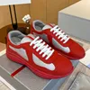 America Cup-sneakers luxe platformsneakers zacht rubber Lichtgewicht en ademende duurzame zomersneakers Designer Koeienhuidschoenen veterschoenen casual schoenen