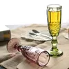 150 ml Vintage Emed Glass Red Wine Juice Cups Wedding Party Champagne Flutes Goblet For Bar Restaurant Home JN02