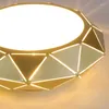 Plafondverlichting Modern minimalistisch design LED-lamp kroonluchter voor deur hal gang gang hoed gouden ijzer met afstandsbediening