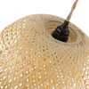 Candle Holders Plug In Pendant Light Hanging Lamp With Switch Jute Rope Cord Bamboo Lampshade Wicker Rattan Lights US