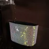 New Diamond Car Garbage Bin Strash Can Trash Can Storage Box Tyling for Pront Pack Back Holder Bling Crystal Auto Interior