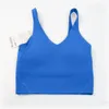 Lu Align Lu Yoga Sport Bra Women Exercise with Padded Fitness Top Push Up Chest Gym Tank Tops Wireless V-Neck Running Yogas Vest Training Underwear Lady