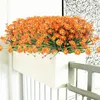 Fiori decorativi Margherite artificiali Resistenti ai raggi UV per esterni 1 fasci Vegetazione finta per fioriere pensili Decorazioni esterne per interni casa colonica