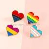 Rainbow Brooth Love Heart Flagi Lapel Pin Gay Pride Mężczyźni i damskie akcesoria dżinsowe Biżuteria Rainbow Sheep Enamel Prezenty Prezenty