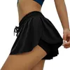 Kvinnors shorts Butt Scrunch Skirted Shorts Running Cycling Biker Shorts Women 2 In 1 Marathon Quick Dry Shorts Gym Sport Shorts J230601