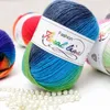 Garn stickad regnbågehandbok Diy Crochet Scarf Shawl Sweater Gradient Wool Factory Partihandel Stickat garn P230601