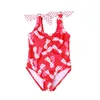 Integriertes Schmetterlingsmuster für Kinder, Baby, neues Mädchen, rot, bequem, hochelastisch, Badebekleidung SW172 P230602