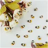 Party Decoration 100st/Bag Mini Bee Wood Diy Stickers Scrapbooking Easter Home Wall Decor Birthday Decorations Drop Delivery Gard DHMDZ