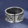 Cluster Anneaux Antique Solide 999 En Argent Sterling HOMMES Hommes À La Main Spindrift Biker Anneau Bijoux Cadeau A4554