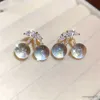 Stud Fashion Zircon Cherry Earrings for Women Fruit Earring Wedding Party Jewelry Gift mujer