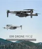 E99 Pro WiFi FPV Drone med 4K HD vidvinkelkamera vikbar höjd Håll hållbar RC Drone Quadcopter Toy för drop frakt