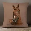 Travesseiro padrão animal capa cabeça de cavalo restaurando formas antigas almofadas decorativas para sofá 45x45cm