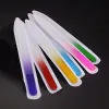 Limes à ongles en verre coloré Lime à ongles en verre durable Tampon à ongles Soins des ongles Outil d'art des ongles pour 9cm 14cm Manucure Outil de polissage UV DBC BH2873